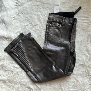 J Brand Metallic Silver Jeans